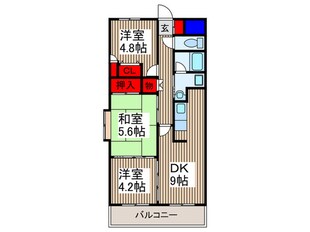 マ－ブル小手指の物件間取画像